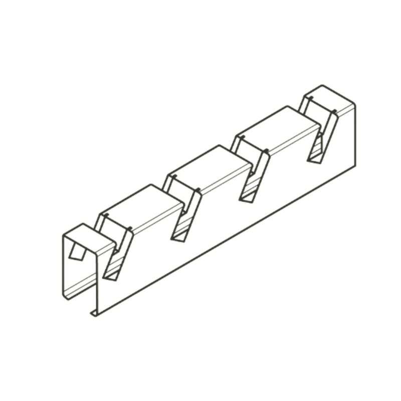 Carrier อุปกรณ์ยึดระแนง Aron แบบขาเอียง 25 x 50 x 1000 mm.-1