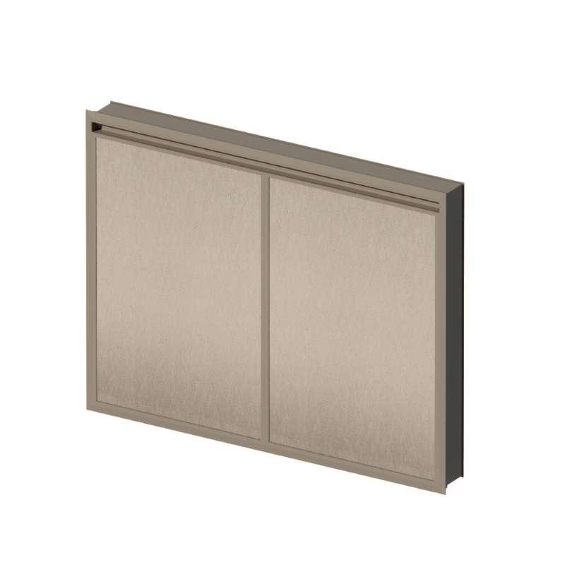 บานซิงค์คู่ รุ่น BRIX 80x60 ซม. สี METAL-1