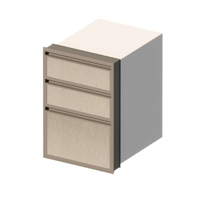 ตู้ลิ้นชัก 3 ชั้น รุ่น BRIX 40x60 ซม. สี METAL-1