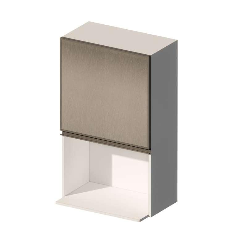 ตู้แขวนเปิดซ้ายช่องไมโครเวฟ รุ่น BRIX 100x60 ซม. สี METAL-1