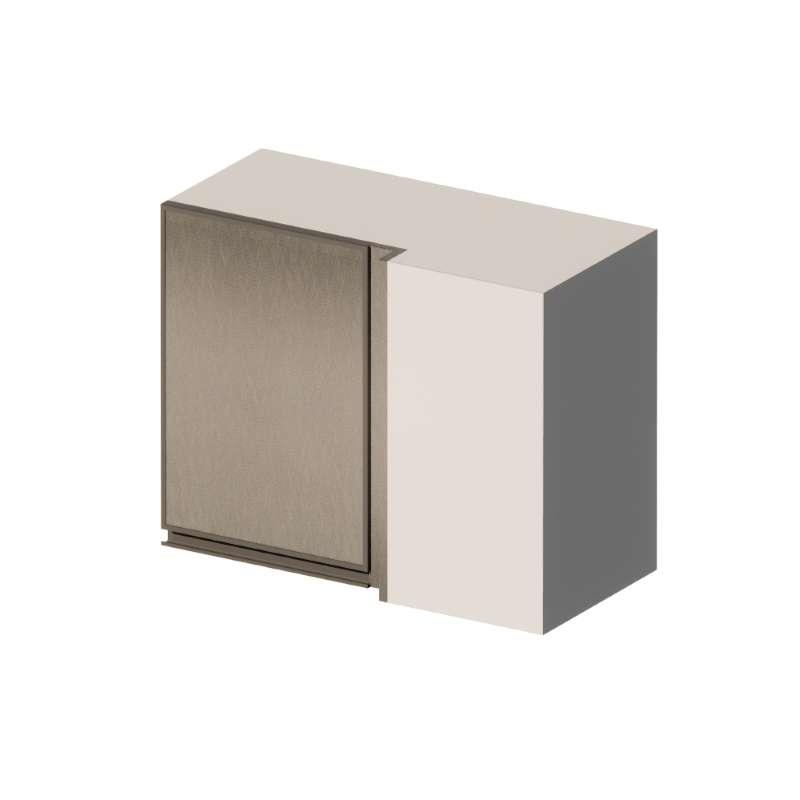 ตู้แขวนเข้ามุมเปิดขวา รุ่น BRIX 70x60 ซม. สี METAL-1