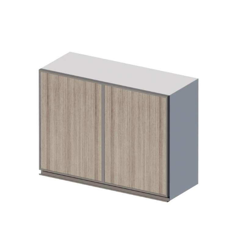 ตู้แขวนบานคู่ รุ่น BRIX 80x60 ซม. สี OAK WOOD-1