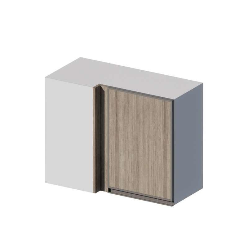 ตู้แขวนเข้ามุมเปิดซ้าย รุ่น BRIX 70x60 ซม. สี OAK WOOD-1