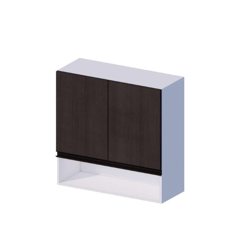 ตู้แขวนบานเปิด ช่องโล่ง MAXII 80x80 ซม. สี Rich Walnut-1