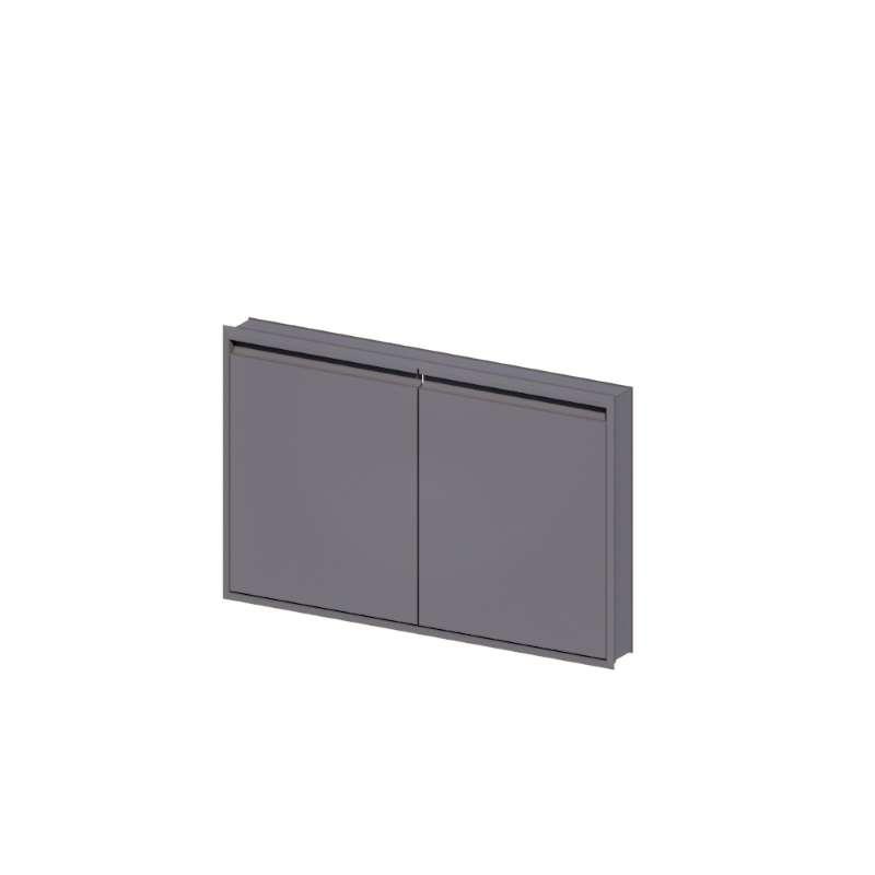 บานคู่ใต้เตา MAXII 80x50 ซม. สี Titanium Grey-1