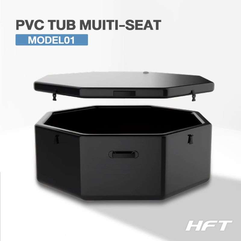 อ่างแช่น้ำเย็น  2-4 คน Ice Bath รุ่น PVC TUB Muiti Seat MODEL XL Size: 200x200x70cm  Homefittools-1