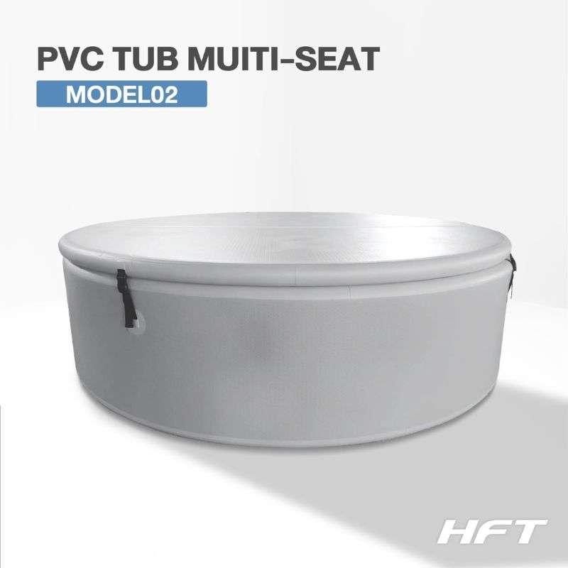 อ่างแช่น้ำเย็น  2-4 คน Ice Bath รุ่น PVC TUB Muiti Seat MODEL XL Size: 200x200x70cm  Homefittools-1