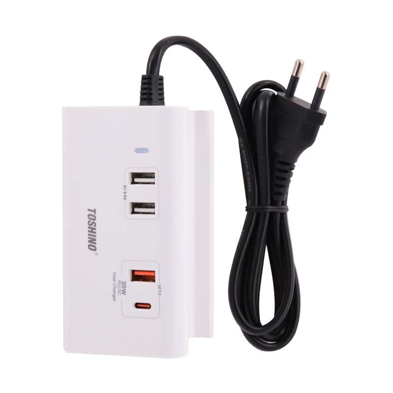 รางปลั๊ก TOSHINO รุ่น TS-4UPD PD+QC 20W , 2USB (3.5A) สาย 1.2 เมตร-1