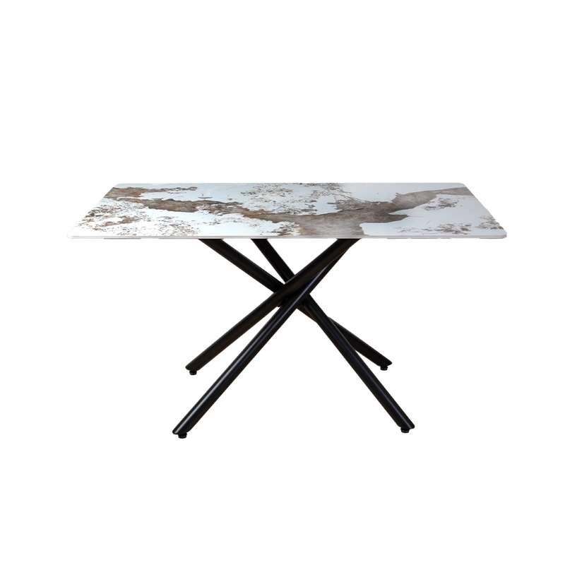 โต๊ะอาหาร KIOSK รุ่น DI-2538 หน้าท็อปเซรามิก ลาย Gloss Pandora 140ซม.-1