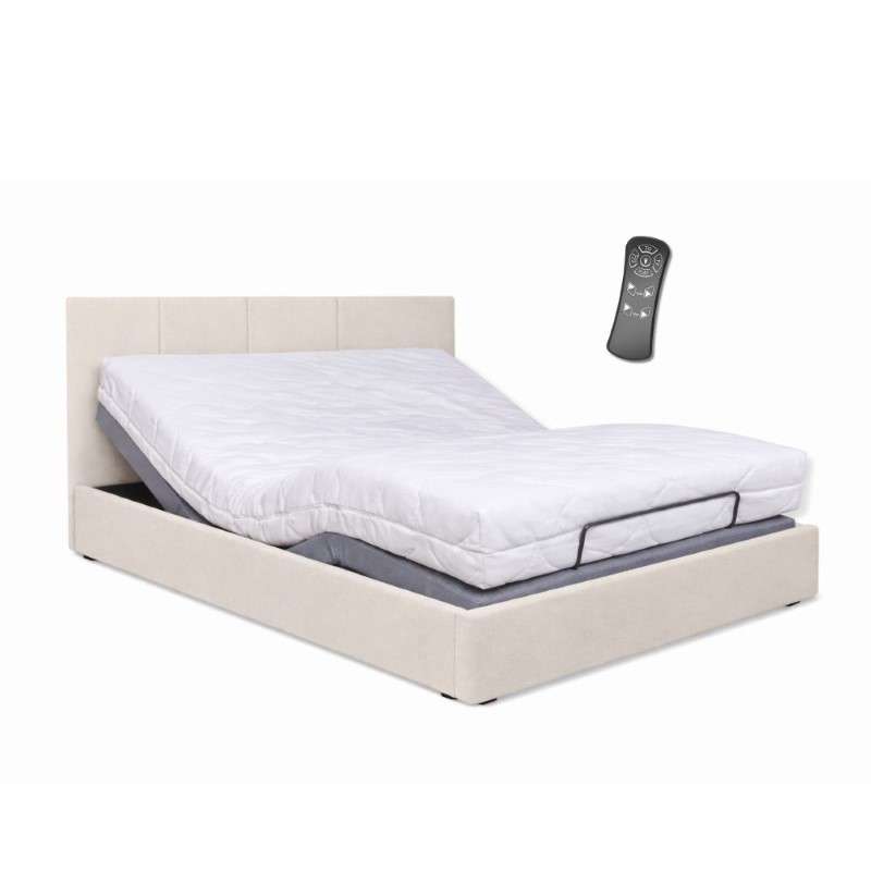 The Bed Signature สินค้าพร้อมติดตั้งเตียงปรับระด้บไฟฟ้าพร้อมที่นอนยางพารา 5ฟุต สีเบจ-1