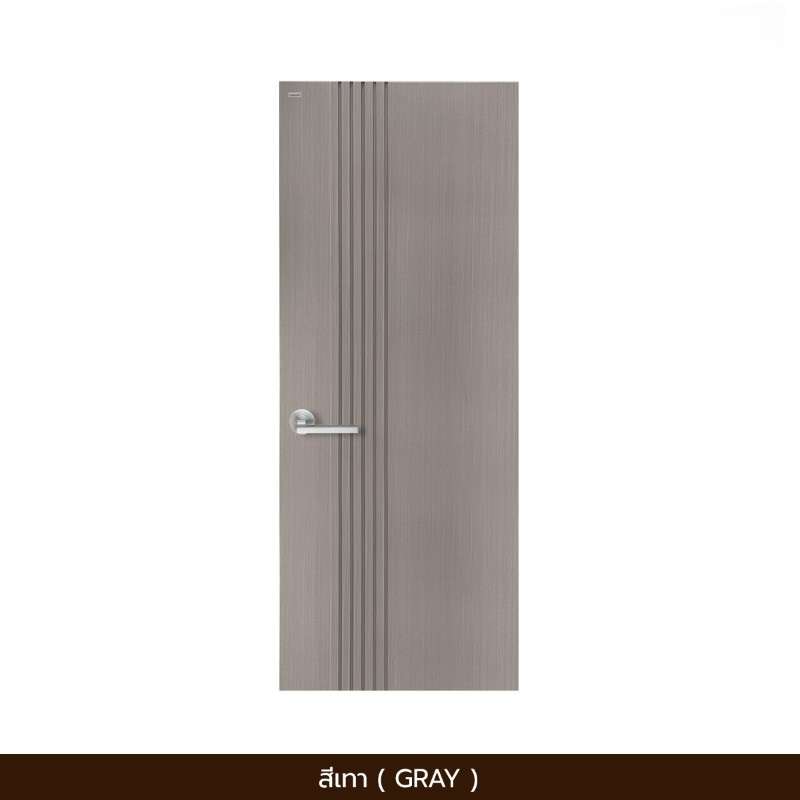 ประตู WPC รุ่น RIGA 80x200 cm. สีเทา-1