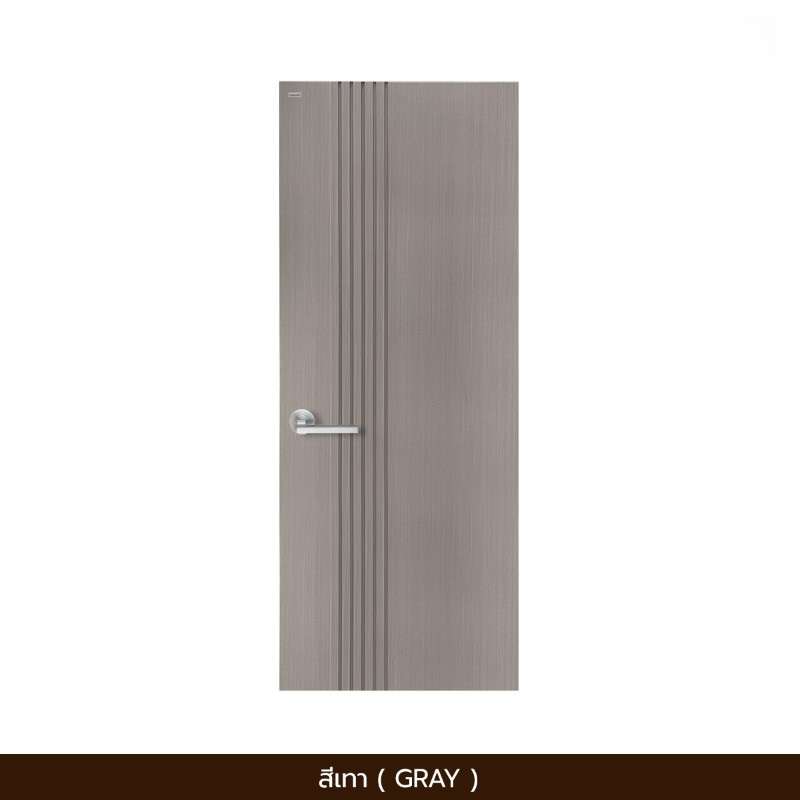 ประตู WPC รุ่น RIGA 70x200 cm. สีเทา -1