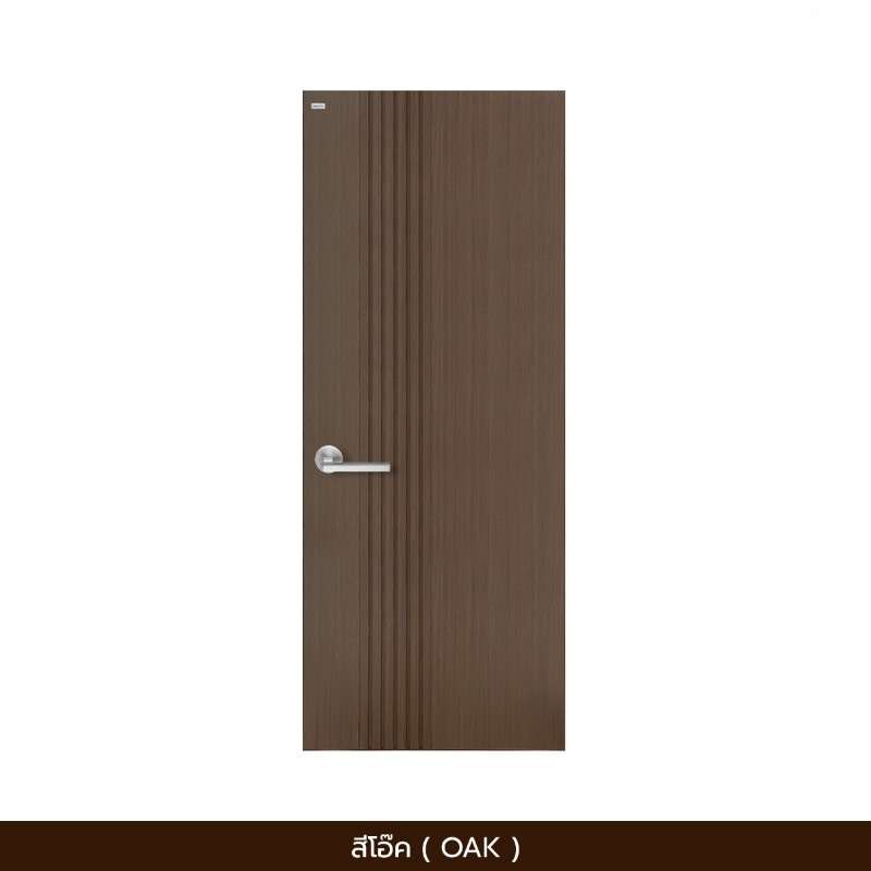 ประตู WPC รุ่น RIGA 90x200 cm. สีโอ๊ค-1