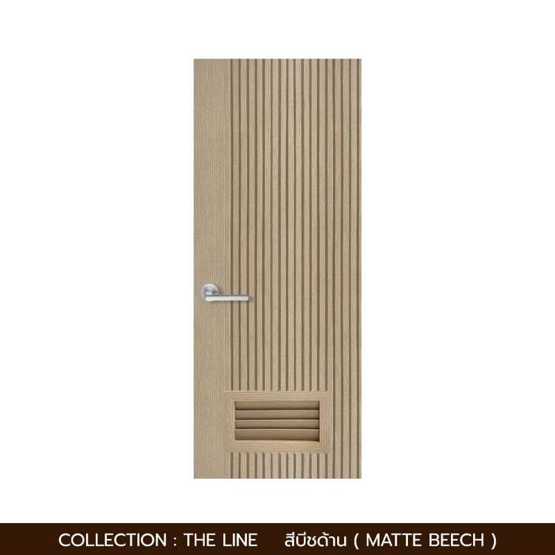ประตูห้องน้ำโพลีสไตรีน รุ่น Vertical 80X200 สีบีชด้าน-1