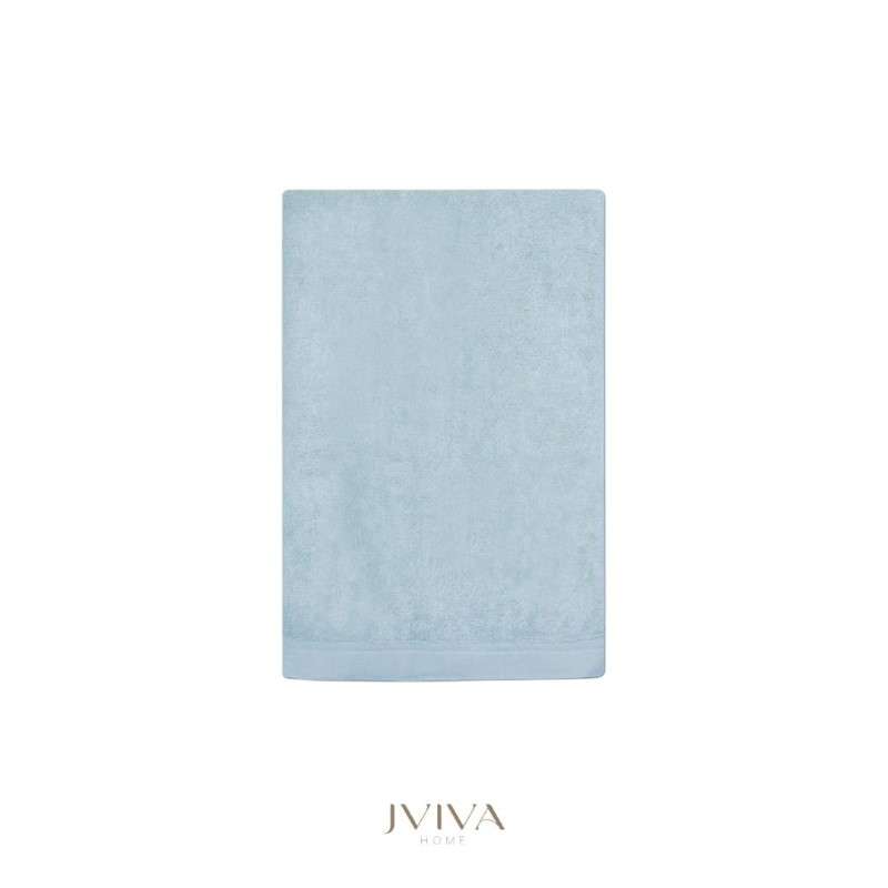 Jviva ผ้าขนหนูใยไผ่ 100% เช็ดหน้า (13x13นิ้ว) สีฟ้า Whispy Blue-1