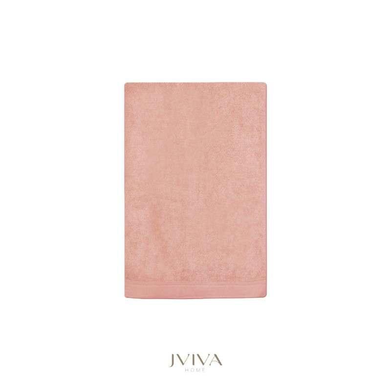 Jviva ผ้าขนหนูใยไผ่ 100% เช็ดหน้า (13x13นิ้ว) สีชมพู Mellow Rose-1