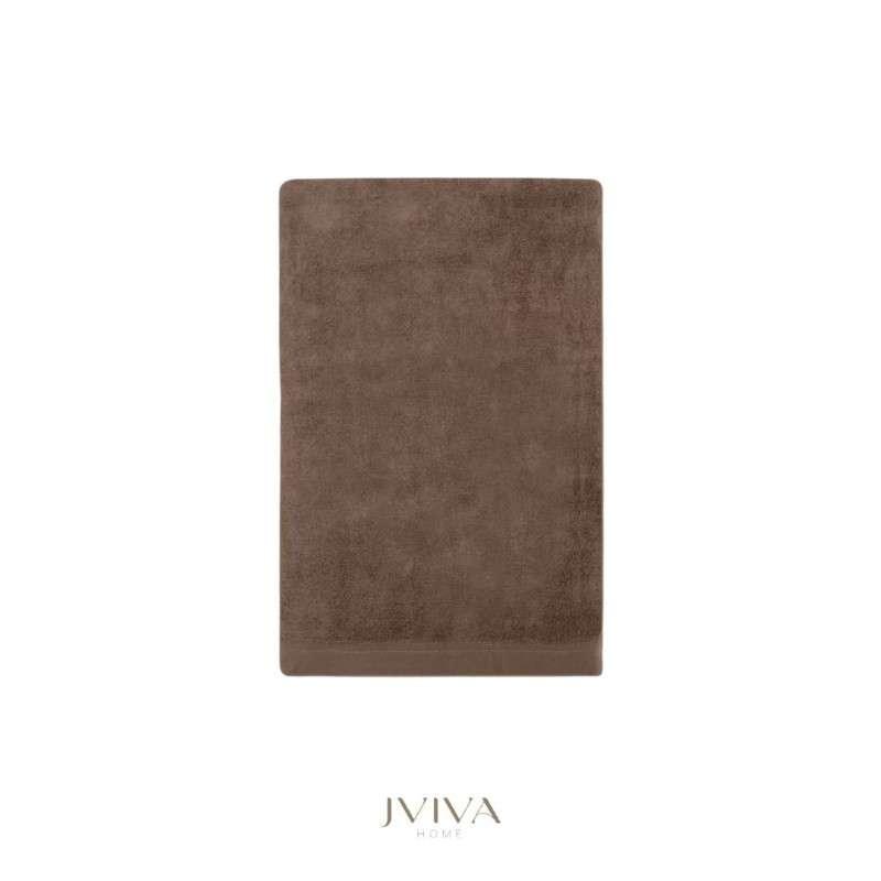 Jviva ผ้าขนหนูใยไผ่ 100% เช็ดหน้า (13x13นิ้ว) สีน้ำตาล Brown Cocoa-1