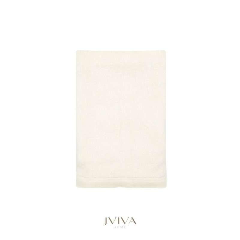 Jviva ผ้าขนหนูใยไผ่ 100% เช็ดผม (15x30นิ้ว) สีครีม Cream Milkshake-1