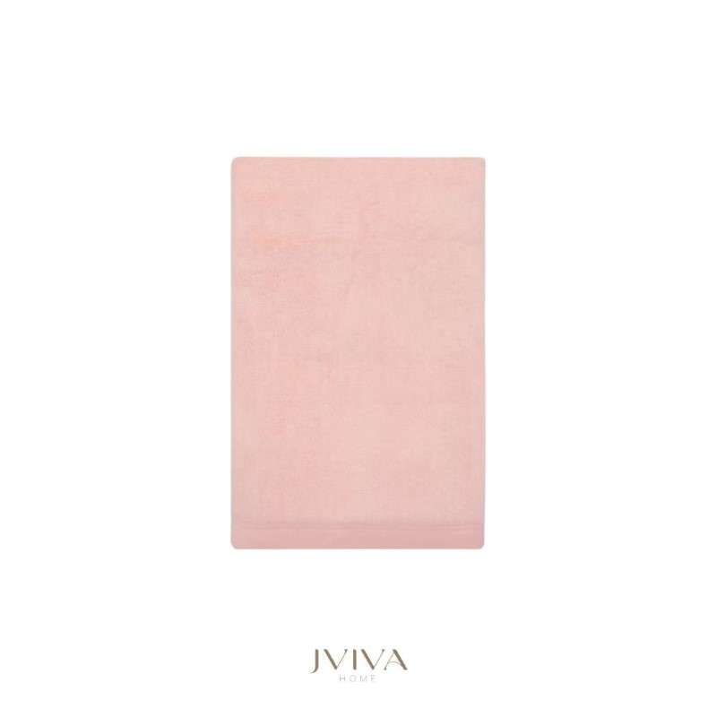 Jviva ผ้าขนหนูใยไผ่ 100% เช็ดผม (15x30นิ้ว) สีชมพู Rose Quartz-1