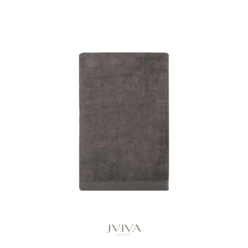 Jviva ผ้าขนหนูใยไผ่ 100% เช็ดผม (15x30นิ้ว) สีน้ำตาล Brown Brownstone-1