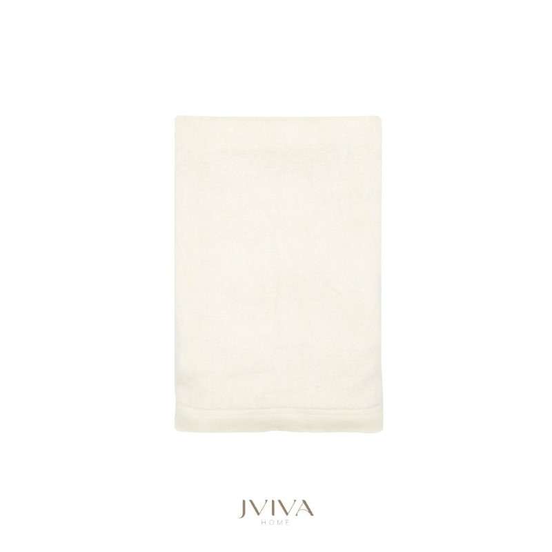Jviva ผ้าขนหนูใยไผ่100% เช็ดตัว ไซส์ S (24x48นิ้ว) สีครีม Cream Milkshake-1