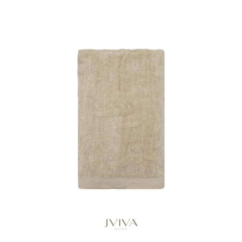Jviva ผ้าขนหนูใยไผ่100% เช็ดตัว ไซส์ S (24x48นิ้ว) สีเบจ Beige Bone-1