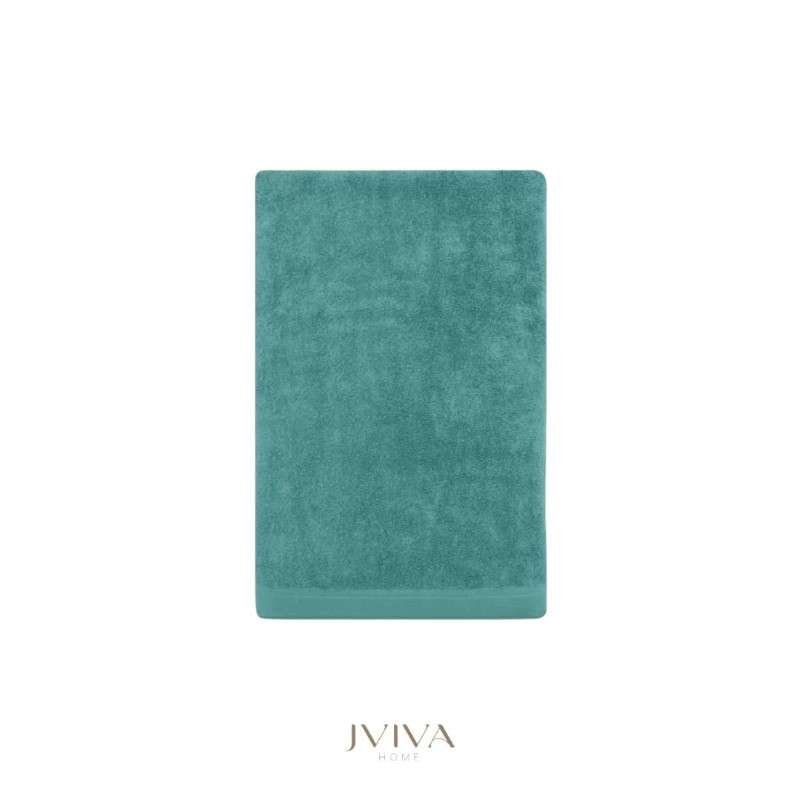 Jviva ผ้าขนหนูใยไผ่100% เช็ดตัว ไซส์ S (24x48นิ้ว) สีเขียว Green Tropical-1