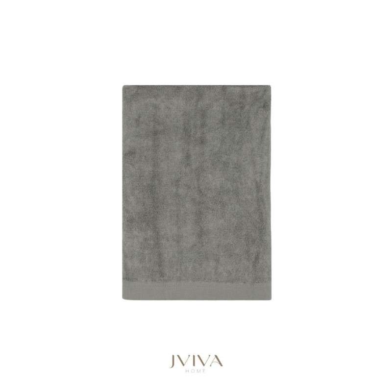 Jviva ผ้าขนหนูใยไผ่100% เช็ดตัว ไซส์ S (24x48นิ้ว) สีเทา Grey Fieldstone-1