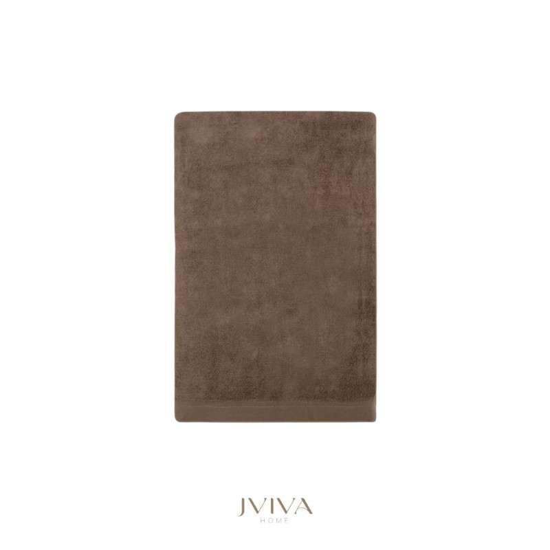 Jviva ผ้าขนหนูใยไผ่100% เช็ดตัว ไซส์ S (24x48นิ้ว) สีน้ำตาล Brown Cocoa-1