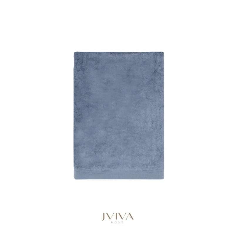 Jviva ผ้าขนหนูใยไผ่100% เช็ดตัว ไซส์ S (24x48นิ้ว) สีฟ้า Dusty Blue-1