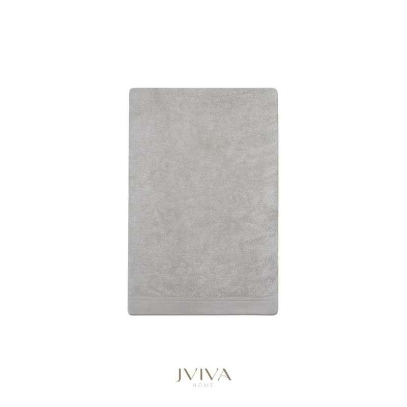 Jviva ผ้าขนหนูใยไผ่100% เช็ดตัว ไซส์ M (27x54นิ้ว) สีเทา Grey Silver-1