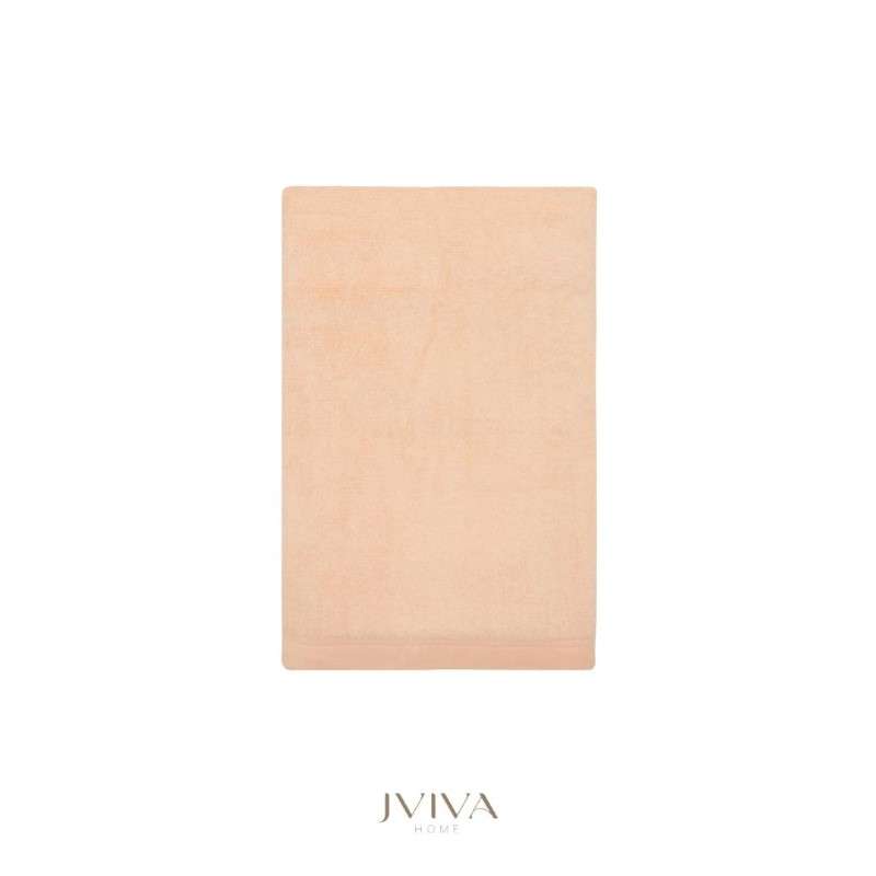 Jviva ผ้าขนหนูใยไผ่100% เช็ดตัว ไซส์ M (27x54นิ้ว) สีพีช Peach Puff-1