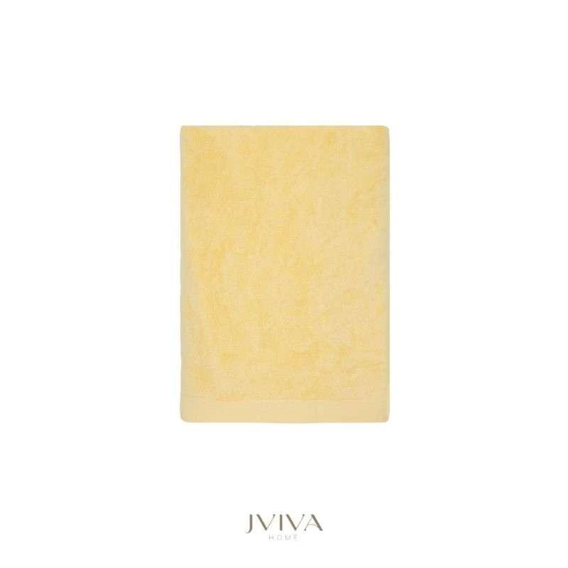 Jviva ผ้าขนหนูใยไผ่100% เช็ดตัว ไซส์ M (27x54นิ้ว) สีเหลือง Yellow Sundance-1
