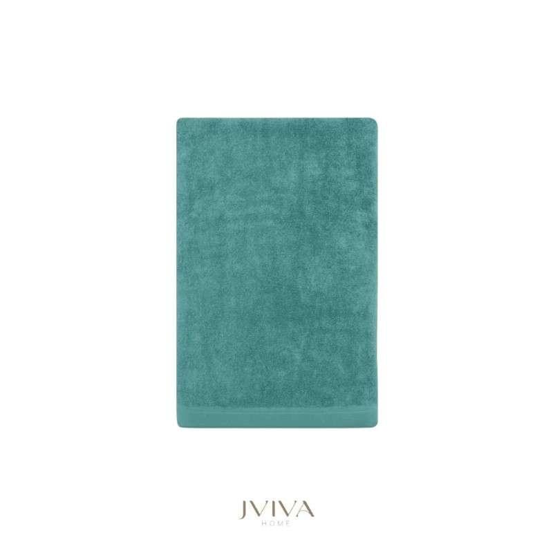 Jviva ผ้าขนหนูใยไผ่100% เช็ดตัว ไซส์ L (27x60นิ้ว) สีเขียว Green Tropical-1