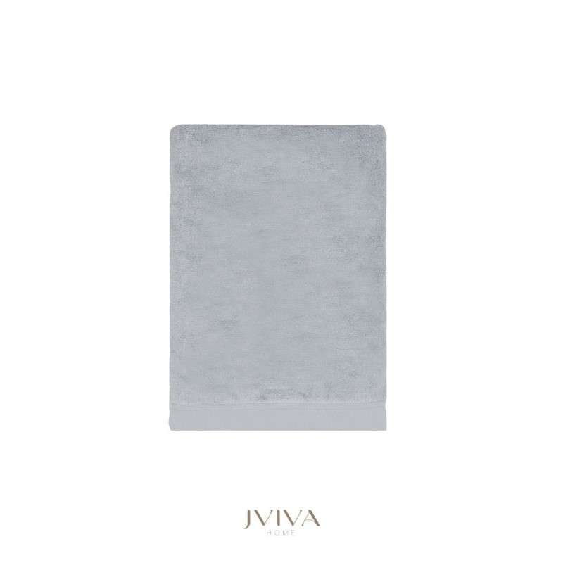 Jviva ผ้าขนหนูใยไผ่100% เช็ดตัว ไซส์ L (27x60นิ้ว) สีฟ้า Illusion Blue-1