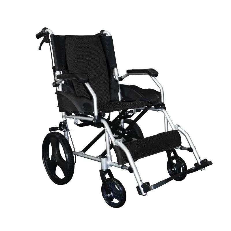 ALLWELL รถเข็นวีลแชร์ แบบพับได้ ขนาดล้อ 12''-1