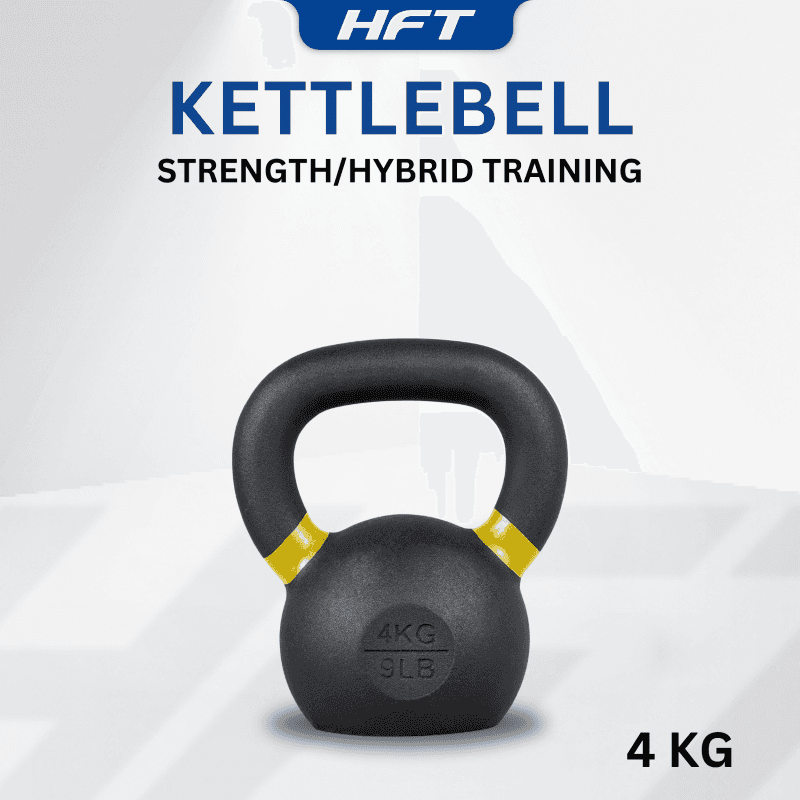 Kettlebell ดัมเบิ้ลหูหิ้ว สีดำด้าน 4 KG. - Homefittools-1