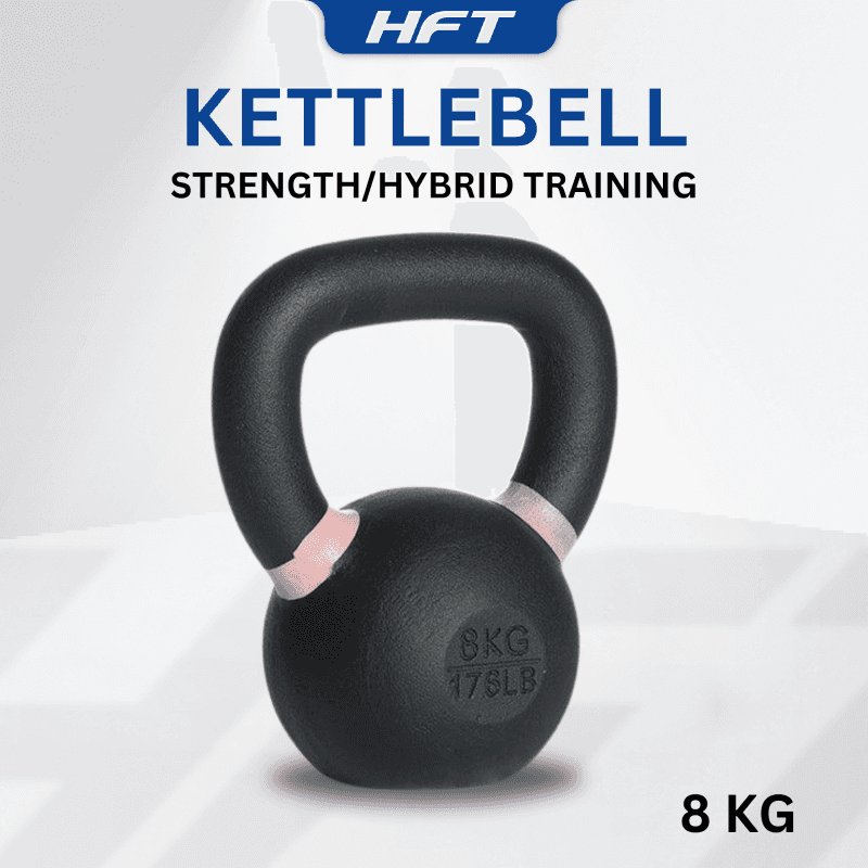 Kettlebell ดัมเบิ้ลหูหิ้ว สีดำด้าน 8 KG. - Homefittools-1