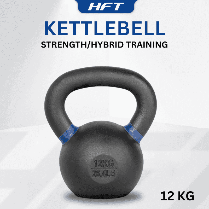 Kettlebell ดัมเบิ้ลหูหิ้ว สีดำด้าน 12 KG. - Homefittools-1