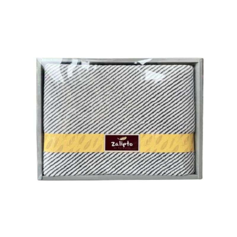 ผ้าเช็ดตัว Nano ลายทางเทา 27x54 HOME CHOICE-1