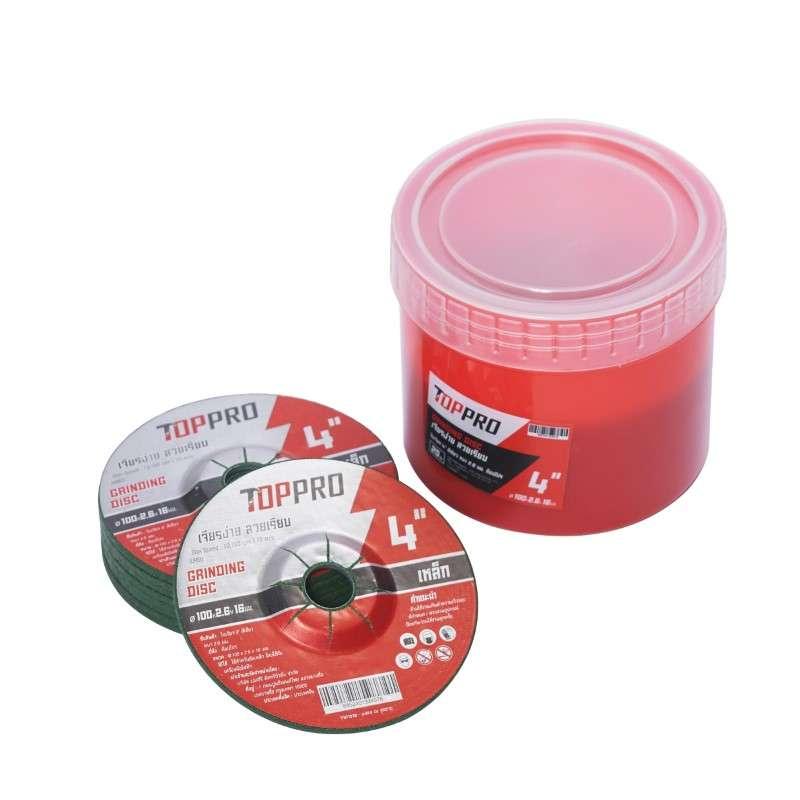(สั่งซื้อล่วงหน้า) ใบเจียร์ 4" เขียวหนา2.6mmTOPPRO-1
