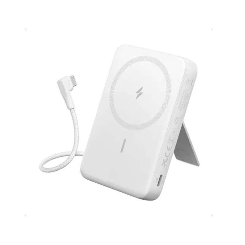 พาวเวอร์แบงค์แม่เหล็ก Anker A1685 MagPWB 10K w/TC Cable WH-1