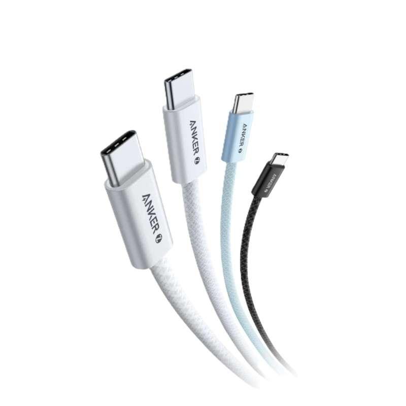 สายชาร์จ (TypeC to TypeC) Anker Zolo C-C Cable 240W3ft A8060H21 WH-1