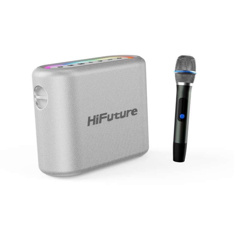 ลำโพงบูลทูธคาราโอเกะพกพา HiFuture รุ่น Vocalist  300 (Silver)-1