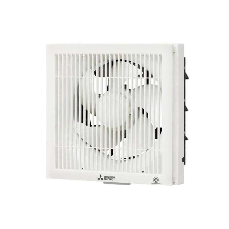 พัดลมดูดอากาศแบบติดผนัง Mitsubishi Electric ขนาด 12 นิ้ว แบบมีตะแกรง สีขาว-1