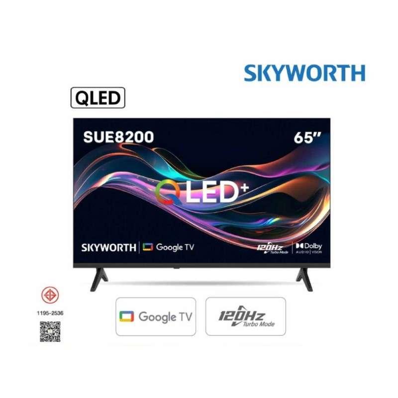 สมาร์ททีวี 65 นิ้ว SKYWORTH QLED Google TV ความคมชัดระดับ 4K รุ่น 65SUE8200-1