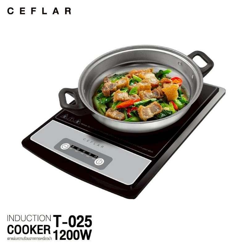 EFLAR เตาแม่เหล็กไฟฟ้า รุ่น T-025 กำลังไฟ 1200w พร้อมหม้อสเตนเลส เตาไฟฟ้า เตาแม่เหล็ก-1