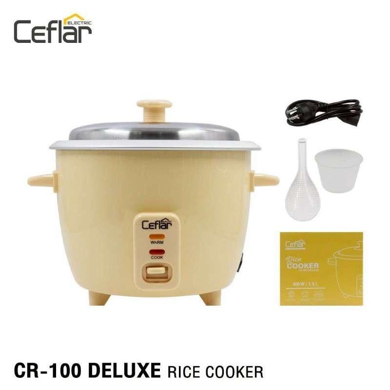 Ceflar หม้อหุงข้าวไฟฟ้า 1 ลิตร รุ่น CR-100 สี Yellow-1