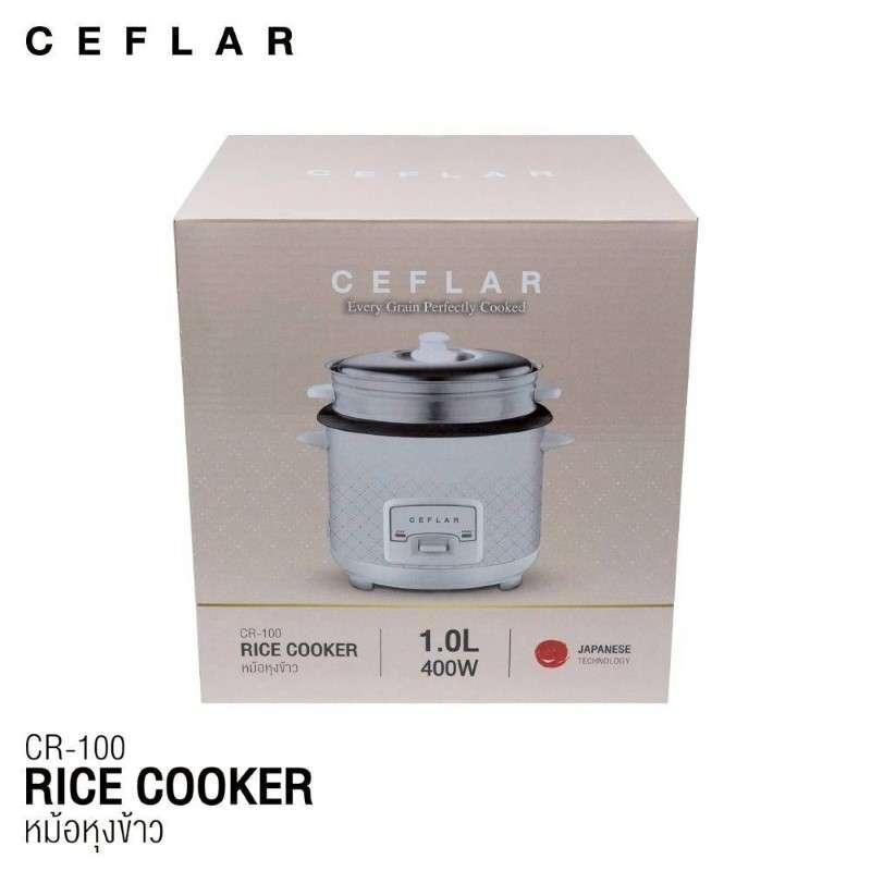 CEFLAR หม้อหุงข้าว CR-100 1.0L 400 วัตต์ ขาว -1