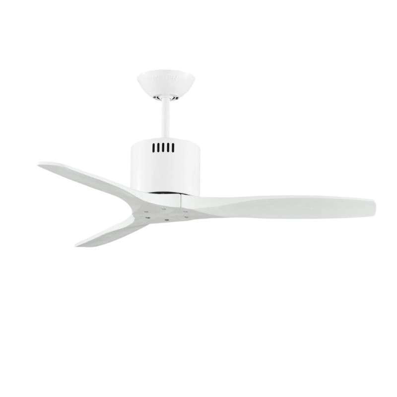 พัดลมเพดานใบพัดไม้แท้ รุ่น KEN SOLID WOOD 52นิ้ว DC MWH DR สีขาว พร้อมรีโมท-1